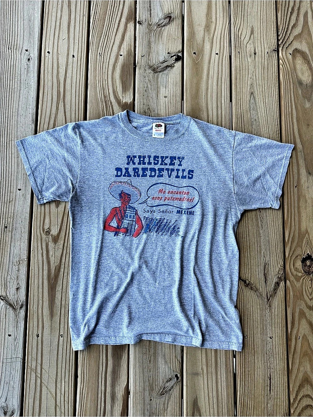 Vintage Y2K Whiskey Daredevils Front and Back Graphic Shirt